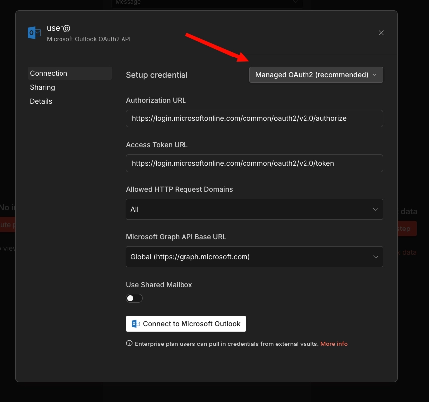 Microsoft Entra 凭据界面