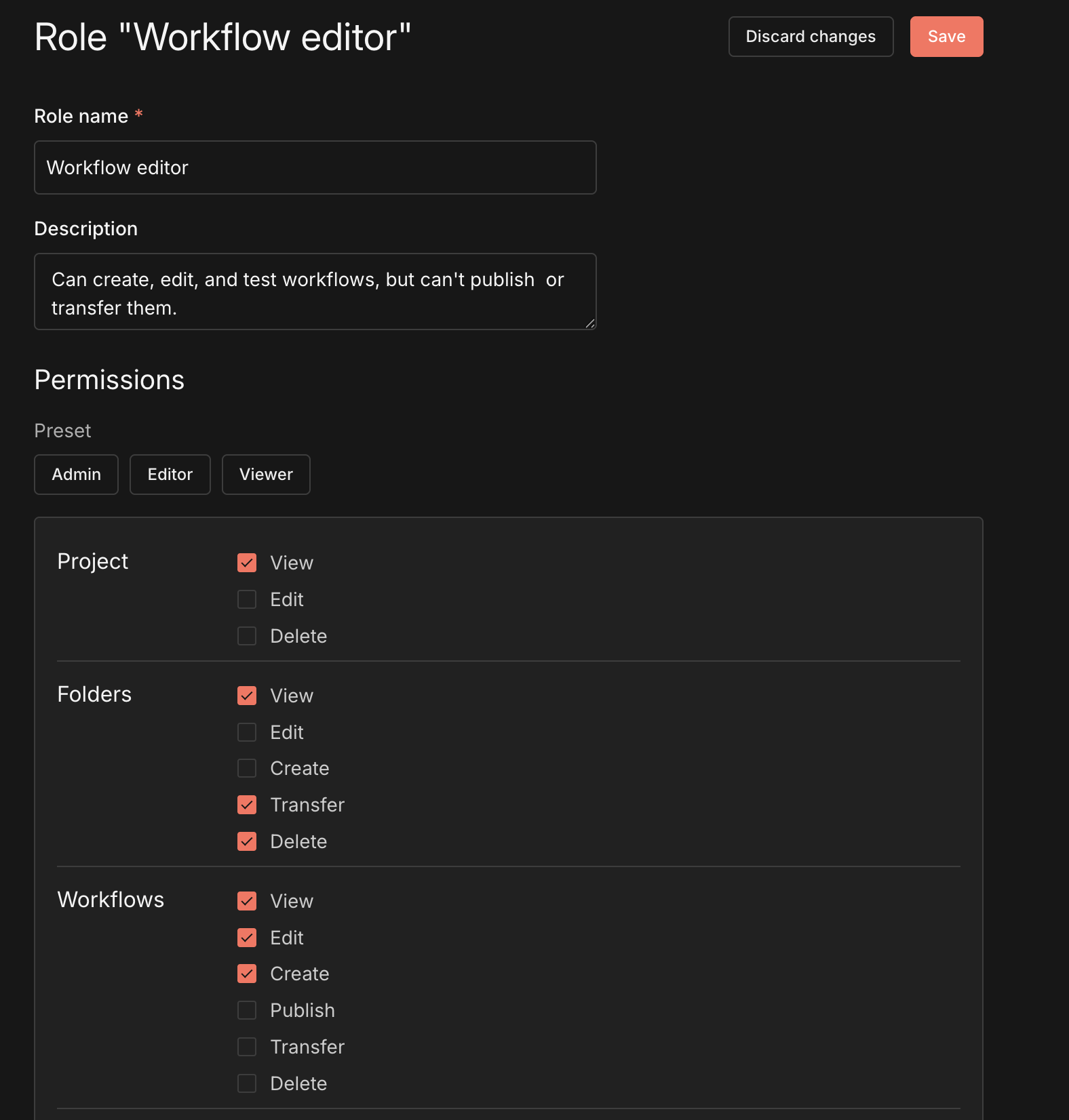 自定义项目角色